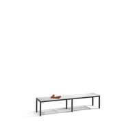 C + P Möbelsysteme C+P Banquette du vestiaire Basic, H420xL1960xP353mm Couleur des baguettes de siège gris clair Couleur gris clair Cadre noir gris noir Quantité:1