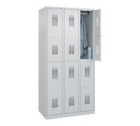 C + P Möbelsysteme C+P Casier double étage Basis PLUS, 6 compartiments, 1850x900x500mm, 7035/7035 Quantité:1