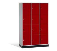 C + P Möbelsysteme C+P Intro XL armoire de rangement, 12 compartiments, H1950xL1220xP600mm Rubis rouge Rubis corps avant gris clair Quantité:1