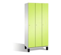C + P Möbelsysteme Cabine à langer C+P Cambio sur pieds, 3 compartiments, H1980xL900xP525mm avant viridian vert clair corps gris clair Quantité:1