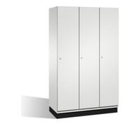 C + P Möbelsysteme Cabine à langer C+P Cambio sur socle, 3 compartiments, H1950xL1200xP525mm avant gris clair corps gris clair gris clair Quantité:1