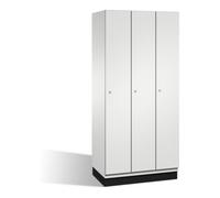 C + P Möbelsysteme Cabine à langer C+P Cambio sur socle, 3 compartiments, H1950xL900xP525mm avant gris clair corps gris clair gris clair Quantité:1