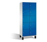 C + P Möbelsysteme Cabinet C+P Cambio sur pieds, 10 compartiments, H1980xL800xP525mm Façade Gentiane avant bleu corps gris clair Quantité:1