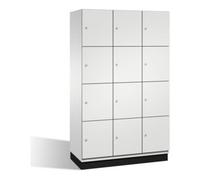 C + P Möbelsysteme Cabinet Cambio C+P sur socle, 12 compartiments, H1950xL1200xP525mm avant gris clair corps gris clair gris clair Quantité:1