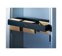 C + P Möbelsysteme Cadre de suspension C+P pour agrafeuse DIN A4, pour classeur avec volet roulant B1200xT420mm couleur gris noir Quantité:1