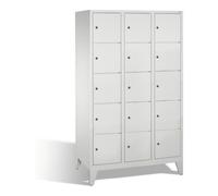 C + P Möbelsysteme caisson de ventilation C+P Classic sur pieds, 15 compartiments, H1850xL1200xP500mm avant gris clair corps gris clair gris clair Quantité:1