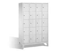 C + P Möbelsysteme caisson de ventilation C+P Classic sur pieds, 20 compartiments, H1850xL1190xP500mm avant gris clair corps gris clair gris clair Quantité:1