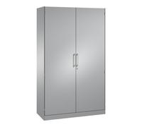 C + P Möbelsysteme Classeur C+P Asisto avec portes tournantes, 5 hauteurs de dossier, H1980xL1200xP435mm aluminium blanc Quantité:1