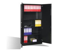 C + P Möbelsysteme Classeur C+P Asisto avec portes tournantes, 5 hauteurs de dossiers, H1980xL1000xP435mm gris noir Quantité:1