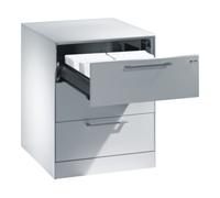 C + P Möbelsysteme Classeur C+P Asisto pour classeurs DIN A5 paysage, 3 tiroirs, deux voies Avant Corps gris clair Corps gris clair Gris clair Quantité:1