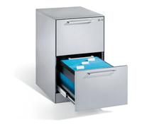 C + P Möbelsysteme Classeur C+P Asisto pour dossiers suspendus DIN A4, 2 tiroirs, une voie, gris clair Quantité:1
