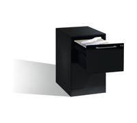 C + P Möbelsysteme Classeur C+P Asisto pour dossiers suspendus DIN A4, 2 tiroirs, une voie, gris noir Quantité:1