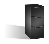 C + P Möbelsysteme Classeur C+P Asisto pour dossiers suspendus DIN A4, 3 tiroirs, à une voie noir-gris Quantité:1