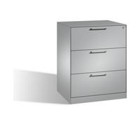 C + P Möbelsysteme Classeur C+P Asisto pour dossiers suspendus DIN A4, 3 tiroirs, deux voies aluminium blanc Quantité:1