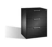 C + P Möbelsysteme Classeur C+P Asisto pour dossiers suspendus DIN A4, 3 tiroirs, deux voies gris noir Quantité:1