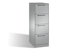 C + P Möbelsysteme Classeur C+P Asisto pour dossiers suspendus DIN A4, 4 tiroirs, une voie, aluminium blanc Quantité:1