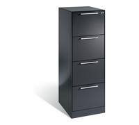 C + P Möbelsysteme Classeur C+P Asisto pour fiches DIN A4 paysage, 4 tiroirs, à une voie, gris noir Quantité:1
