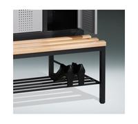 C + P Möbelsysteme Etagère à chaussures C+P en métal rond pour banquette sous-construite, par compartiment 300mm Quantité:1