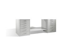 C + P Möbelsysteme Etagère C+P pour établi avec deux armoires sur pied B2000mm couleur gris clair Quantité:1