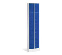 C + P Möbelsysteme Petite armoire C+P Intro avec 20 compartiments, H1950xL460xP200mm devant gentiane bleu gentiane corps gris clair Quantité:1