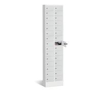 C + P Möbelsysteme Petite armoire C+P Intro avec 30 compartiments, H1950xL460xP200mm avant gris clair corps gris clair gris clair Quantité:1
