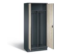 C + P Möbelsysteme Vestiaire noir et blanc C+P Evolo, H1800xL810xP500mm, 48022-22|S10127 Quantité:1