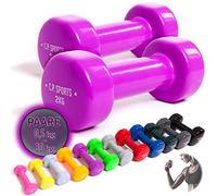 C.P.Sports Gym Dumbbells | Jeu de 2 haltères - Poids de 0.5kg à 12kg | Haltères pour Femmes et Hommes | Jeu d'haltères pour Le Sport, Le Fitness, la Musculation, la Gym à Domicile | 3.0 KG - par