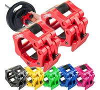 C.P.Sports Olympia - Lot de 2 paires de barres d'haltères à fermeture rapide - 50 mm - Fermeture à serrage en plastique - Sûr et ferme - Fermeture d'haltères pour le sport, l'haltérophilie, le