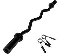 C.P. Sports Olympia SZ Barre d'haltère 120 cm Noir | Barre d'haltères pour disques de 50 mm | en acier massif | Poids max. 180 kg | pour haltérophilie, culturisme, sports de force, fitness