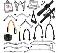 C.P.Sports Poignées, tractions de câble, Barre de Traction de Traction, poignée de rameur, Barre de Triceps, Corde de Triceps, Barre SZ, Mousqueton, poignée à Une Main, entraîneur sous Les Bras