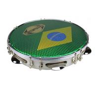 C-PL10-01W Pandeiro 10" White Drapeau Brésil