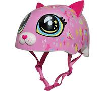 C-Preme Raskullz Astro Cat Casque Enfant Rose 48-52 cm dès 3 Ans | Casque enfant avec mousse EPS, coque PVC, design chat 3D, aérations et sangles réglables, pour tour de tête 48-52 cm