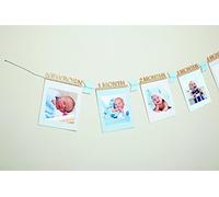 C.R. Gibson Baby Boy Lot de 12 bannières photo de première année 19 cm x 19 cm