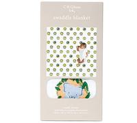 C.R. Gibson Blan-22583 Couverture d'emmaillotage en coton pour bébé Motif animaux du zoo 101,6 x 101,6 cm