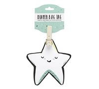 C.R. Gibson Dreaming Star Étiquette de sac à langer pour bébé, 4,5 po L x 4,75 po H