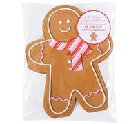 C.R. Gibson Lot de 20 serviettes de table en pain d'épice - Découpées - 3 plis, 20 pièces (TW7-25512)