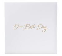 C.R. Gibson P45-24577 Album photo magnétique relié Our Best Day Blanc 34,6 x 33 cm