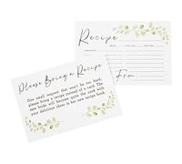 C.R. Gibson Q16-24814 Lot de 40 cartes de recettes de fête de mariage et cartes d'invitation, blanc