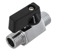 C, robinet à boisseau sphérique fileté 6,35 mm pour compresseur d'air, eau, gaz et huile | Vanne marche/arrêt en métal | Taille du port 6,35 mm