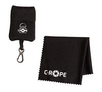 C-Rope Chiffon de Nettoyage en Microfibre dans Un Sac de Rangement pour Appareil Photo, Objectif, Ordinateur Portable comme Chiffon de Nettoyage, Noir