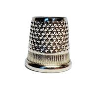 C.S. Osborne Dé à coudre en laiton nickelé avec extrémité ouverte Taille 5 Base 13,8 mm