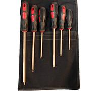 C.S. Unitec Kit de tournevis à tête plate et cruciforme non étincelle, non magnétique, résistant à la corrosion, certifié TUV EX801-Kit B