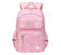 C Sac à dos 28x15x42cm cartable fille léger grande capacité multi-compartiments dessin animé design tissu oxford rose mignon mode