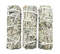 C Sauge blanche 10cm 35-45g 3PCS Sauvage de Californie Purement lié à la main Purificateur d'air naturel Idéal pour l'équilibre