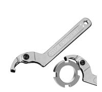 C Spanner Wrench, Hook Wrench Chrome Steel Adjustable Hook C Pin Tool | 19-51mm Pin Spanner Wrench For Mechanic Motorcycle Bike Coilover Bolt Nut Conduit Hitch Pipe Automotive