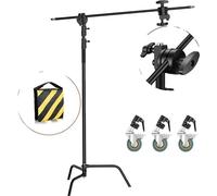 C Stand, hauteur maximale 260 cm, longueur de la flèche 107 cm, roue noire 26m
