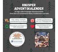 C&T Calendrier Confortable 2025 - Calendrier de l'Avent - 24 Snacks Savoureux pour l'Avent avec 24 mélanges d'amandes, canneberges, arachides et Autres Snacks