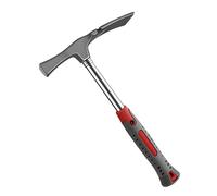 C&T Mason's Marteau de maçon, 600 g, avec manche en tube d'acier de type B, forme berlinoise | Marteau de charpentier & marteau de protection de bâtiment | Outil de maçon robuste pour professionnels