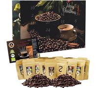 C&T XL Coffee Advent Calendar Organic/Fair (Whole Beans) 2025 avec 24 cafés Bio, rares et équitables à 20 g + Surprise dans Le Calendrier