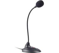 C-TECH MIC-04E microphone de bureau, jack stéréo 3,5", 1,8m